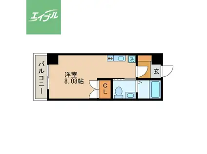 第一ハタビルL・FLORE(ワンルーム/2階)の間取り写真