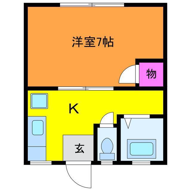 メゾンアイリス(1K/2階)の間取り写真
