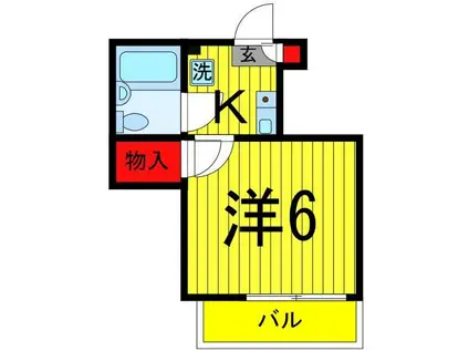 パークパレス綾瀬(1K/3階)の間取り写真