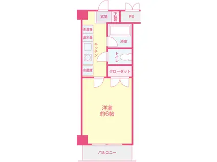 司ハイツ(1K/4階)の間取り写真