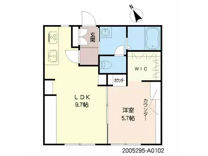 アーデンハイツ(1LDK/1階)の間取り写真