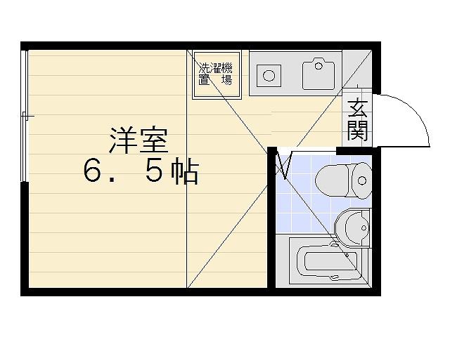シュラスコ(ワンルーム/1階)の間取り写真