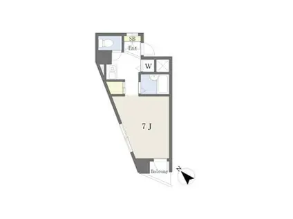 PENOTO杁中(ワンルーム/7階)の間取り写真