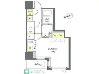 プライムメゾン清澄白河(ワンルーム/2階)の間取り写真