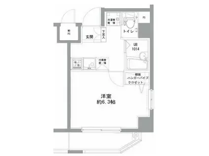 VERONA多摩川(1K/5階)の間取り写真