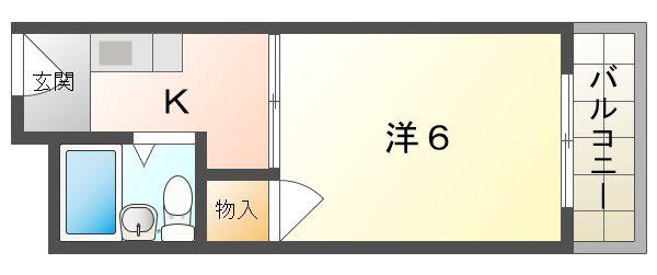 門真プラザ(1K/4階)の間取り写真