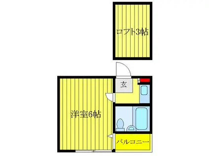 レオパレス高砂(1K/2階)の間取り写真