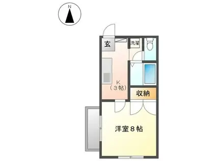 スマイルY&K(1K/2階)の間取り写真