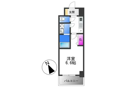 S-RESIDENCE堺浜寺BROAD(1K/7階)の間取り写真