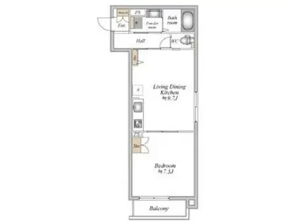 ザ・フォレスト立川(1LDK/3階)の間取り写真
