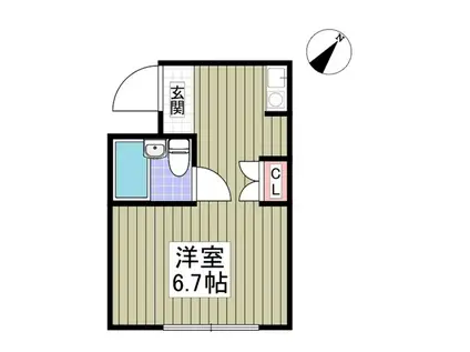 KENWOOD HOUSE(ワンルーム/1階)の間取り写真