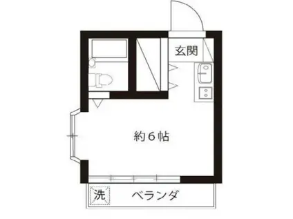 メゾン東洋3(1K/2階)の間取り写真