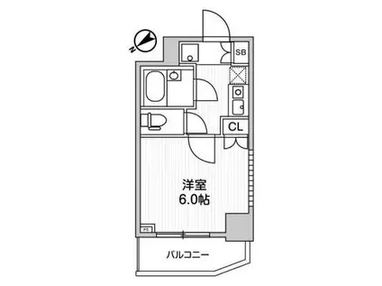 アパートメンツ練馬北町(1K/4階)の間取り写真