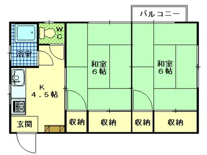 中谷ビル(2K/3階)の間取り写真