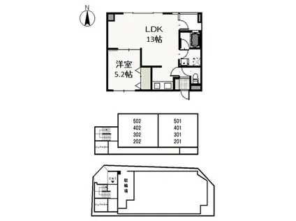 COURT CONDOHR(1LDK/3階)の間取り写真