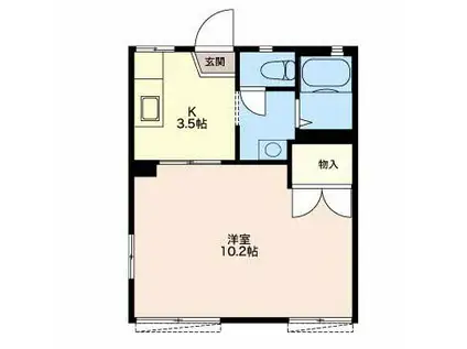 グレイス笹原(1K/1階)の間取り写真