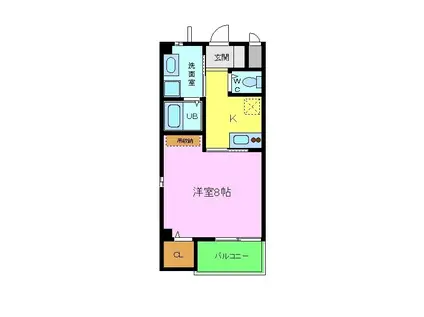 エヌエムトラントイースト(1K/1階)の間取り写真