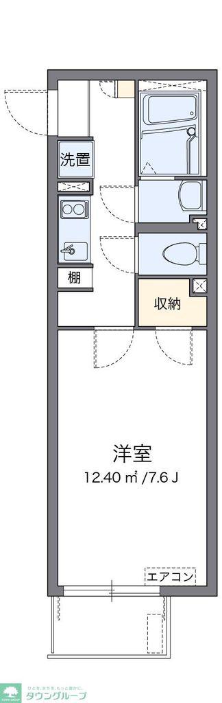 レオネクスト貞和(1K/1階)の間取り写真