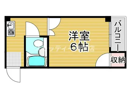 トミーズ玉出(1K/4階)の間取り写真