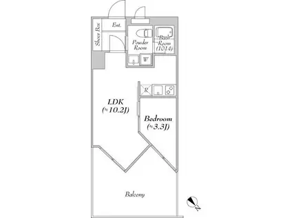 TRAVALORE淵野辺(1LDK/3階)の間取り写真