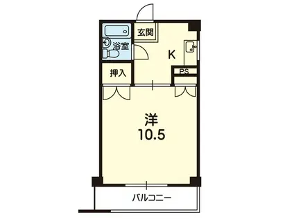 大阿蘇ハイツ(1K/3階)の間取り写真
