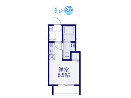 うみかぜハイツII(1K/3階)の間取り写真