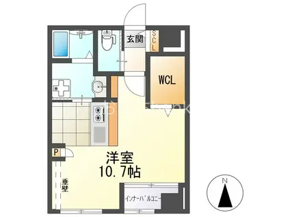 RENO BELLEZZA MOTOMACHI(ワンルーム/3階)の間取り写真