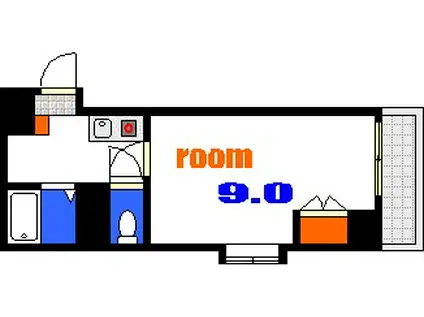 第18やたがいビル(1K/6階)の間取り写真