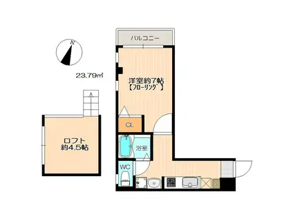 イル・グラッツィアマリーナIV(1K/4階)の間取り写真