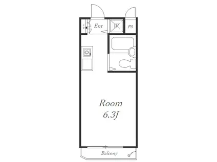 LAZPLACE TUNASHIMA(ワンルーム/2階)の間取り写真