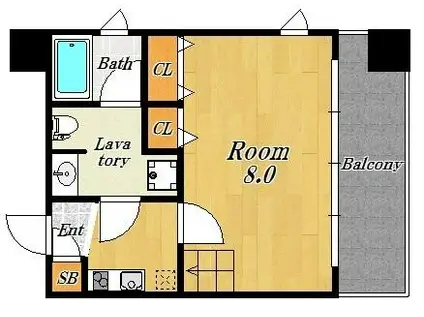 プロスペクト中之島(1K/10階)の間取り写真