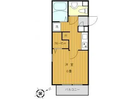 マ・メゾン飛田給(1K/2階)の間取り写真