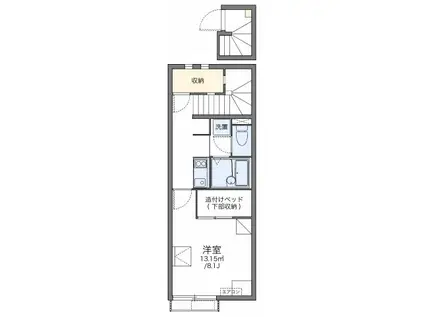 レオネクストフジヤマB(1K/2階)の間取り写真