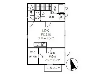 ロンド荻窪(1LDK/2階)の間取り写真