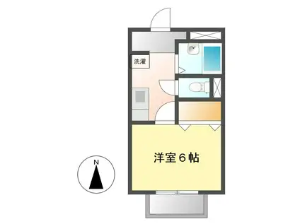 ヴィラミレニアム(1K/2階)の間取り写真