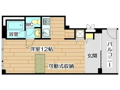 はっぴぃ・かむ(1K/1階)の間取り写真