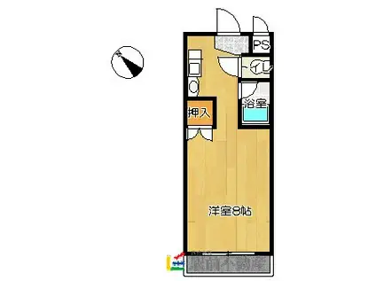 小郡ハイツ(ワンルーム/1階)の間取り写真