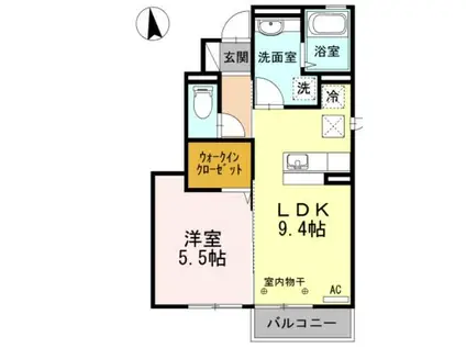 セントフォーレ(1LDK/1階)の間取り写真