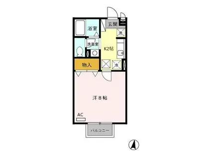 ソフィア・コート(1K/1階)の間取り写真