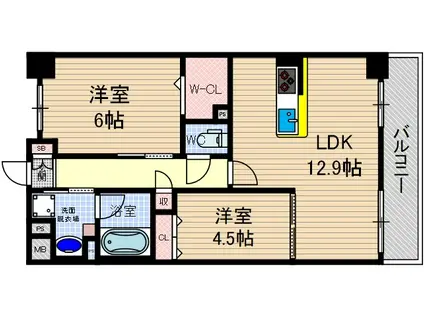 イニシオ山水(2LDK/1階)の間取り写真
