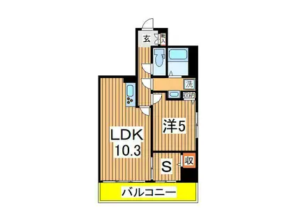 モアナレジデンス(1SLDK/6階)の間取り写真