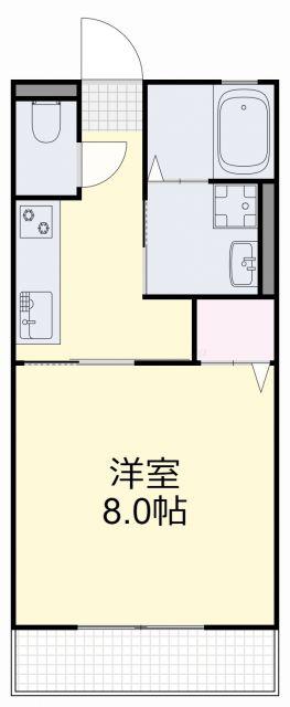 KENBI(1K/2階)の間取り写真