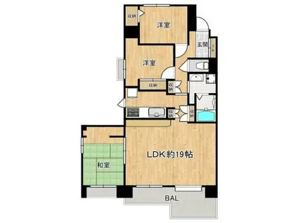 コープ野村志木(3LDK/8階)の間取り写真