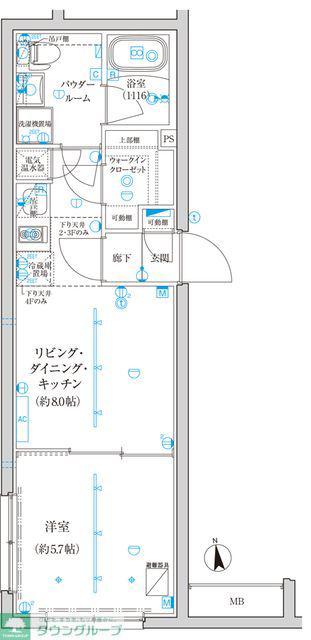 CREATIF西池袋(1DK/2階)の間取り写真