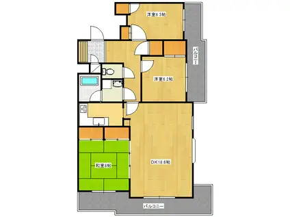 サクラファミリア(3LDK/3階)の間取り写真