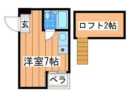ブルートゥII(ワンルーム/3階)の間取り写真