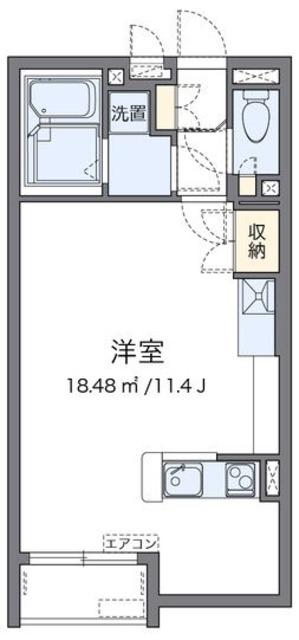 レオネクストピオニー橋本(ワンルーム/1階)の間取り写真