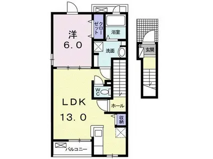 TOYRO成瀬(1LDK/2階)の間取り写真