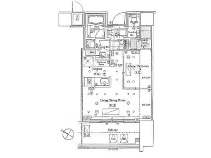 THE ROPPONGI TOKYO CLUB RESIDENCE(1LDK/11階)の間取り写真