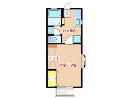 エクセレントミキ(1DK/1階)の間取り写真